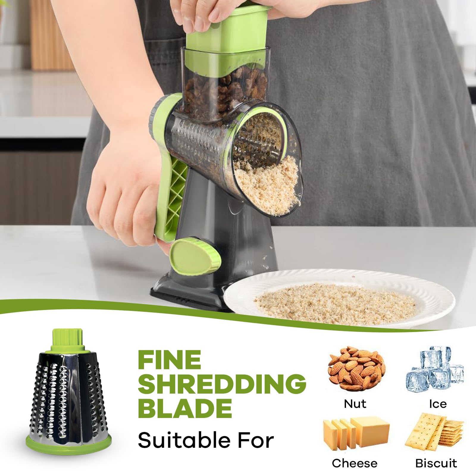 XinM cheese grater is easy to clean under running water.