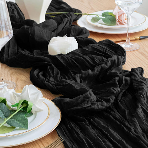 Xiomot baby shower table decor with cheesecloth runner