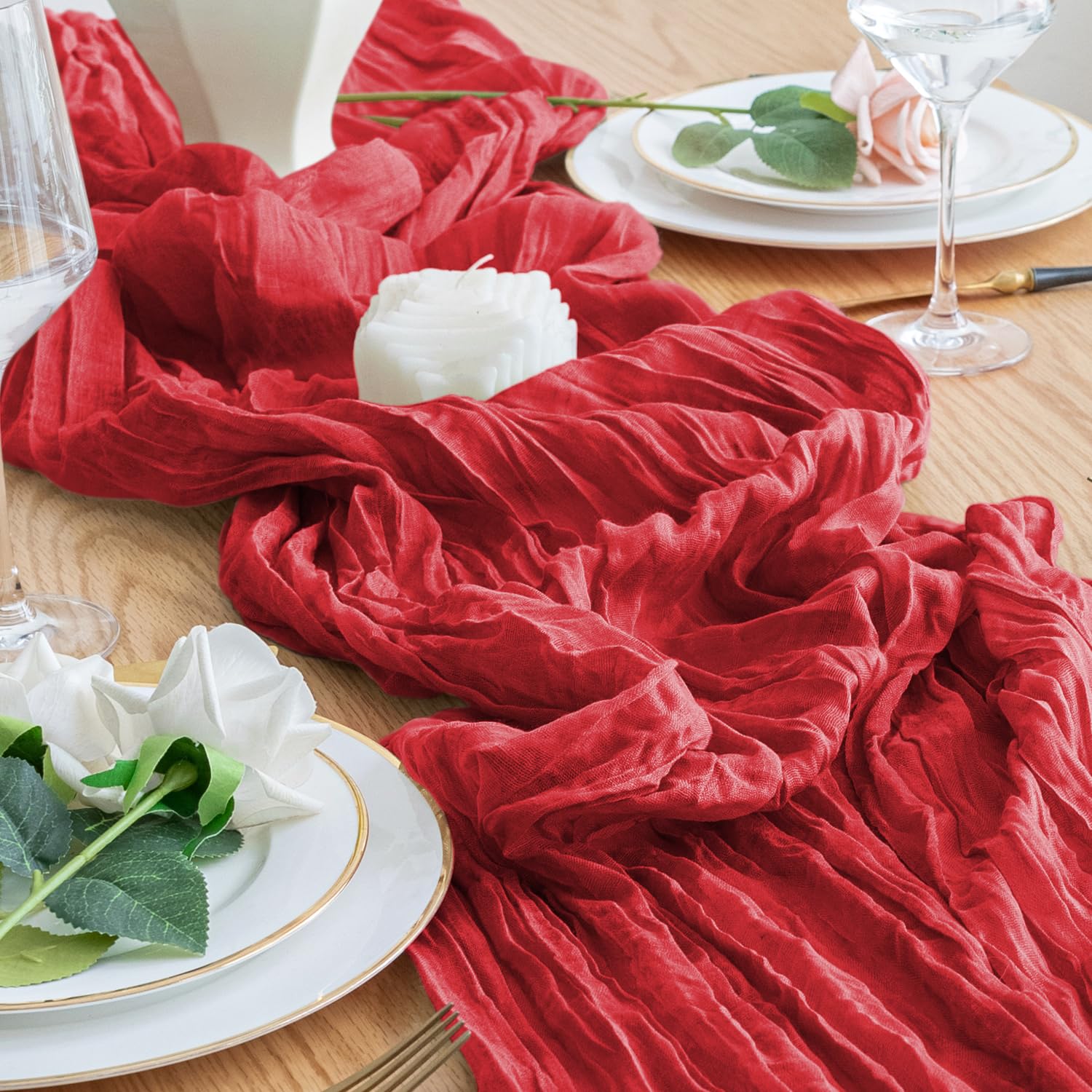 Xiomot soft and durable cheesecloth fabric resists tearing and drapes gracefully.