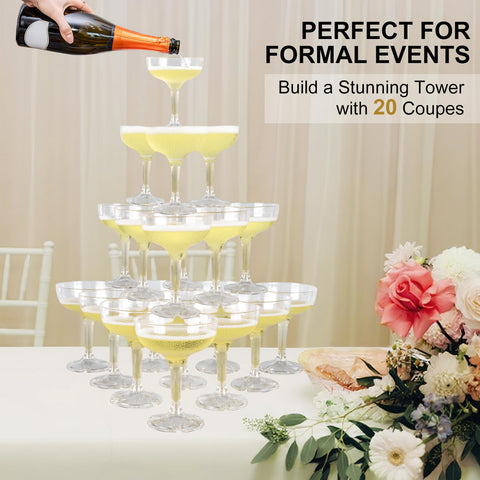 XIRUOXINKEMAO easy-assembly champagne glasses rotate to stack.