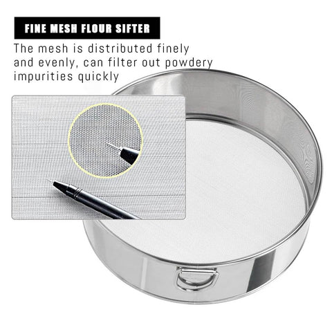 XIZAO fine-mesh strainer 60-mesh for cocoa and powdered sugar sifting