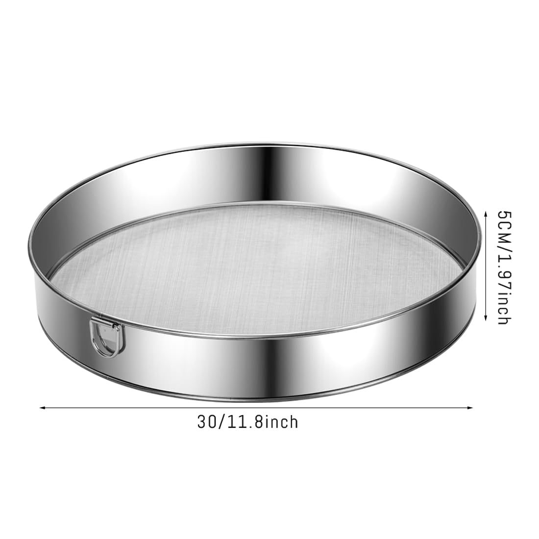 XIZAO round flour sieve 30cm x 5cm for even baking dust