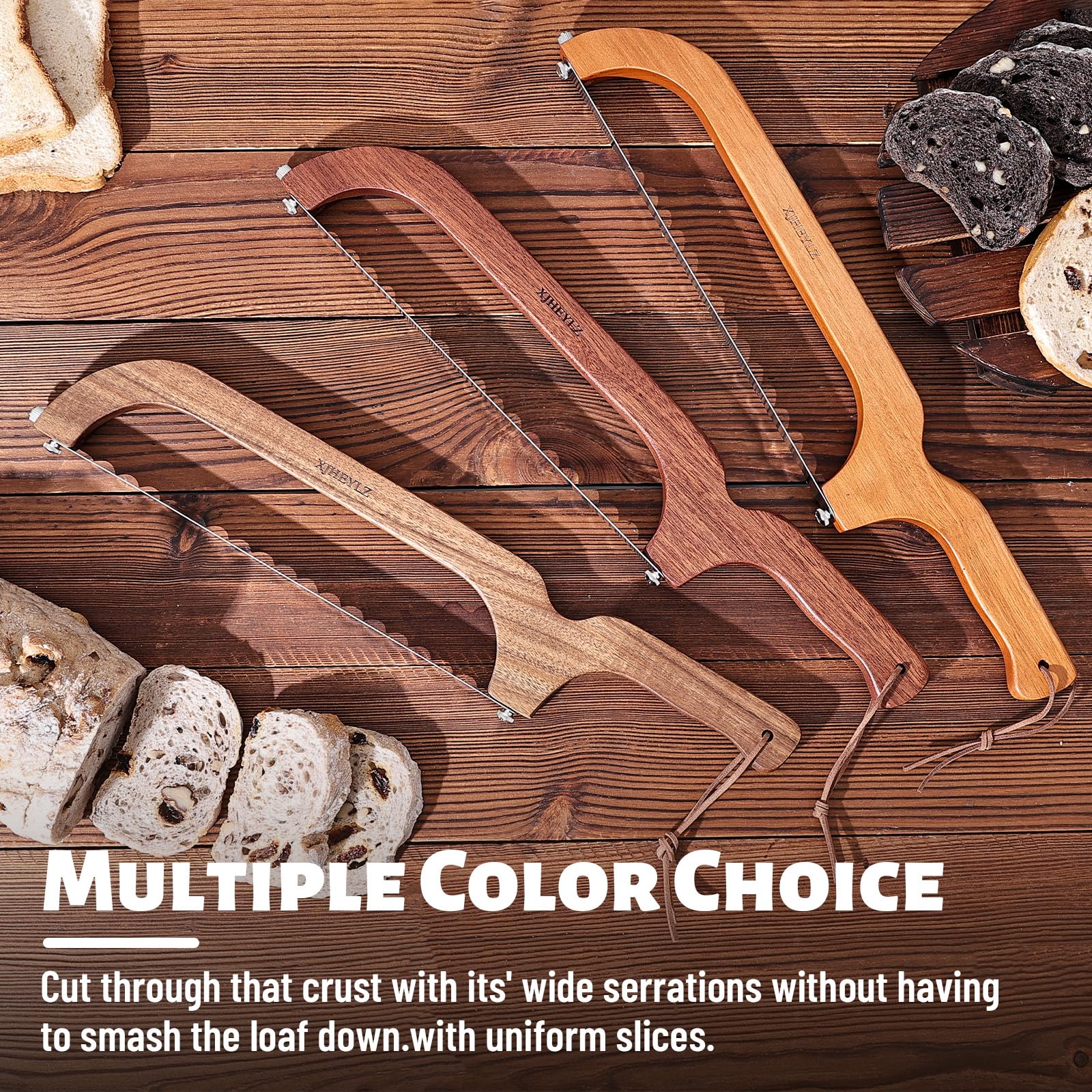 XJHEYLZ serrated stainless steel blade for clean cuts.