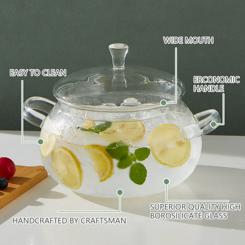 XJLVSV glass handles stay cool to touch for safe handling.