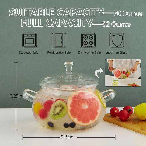 XJLVSV 83oz capacity ideal for soups, noodles, cereals.