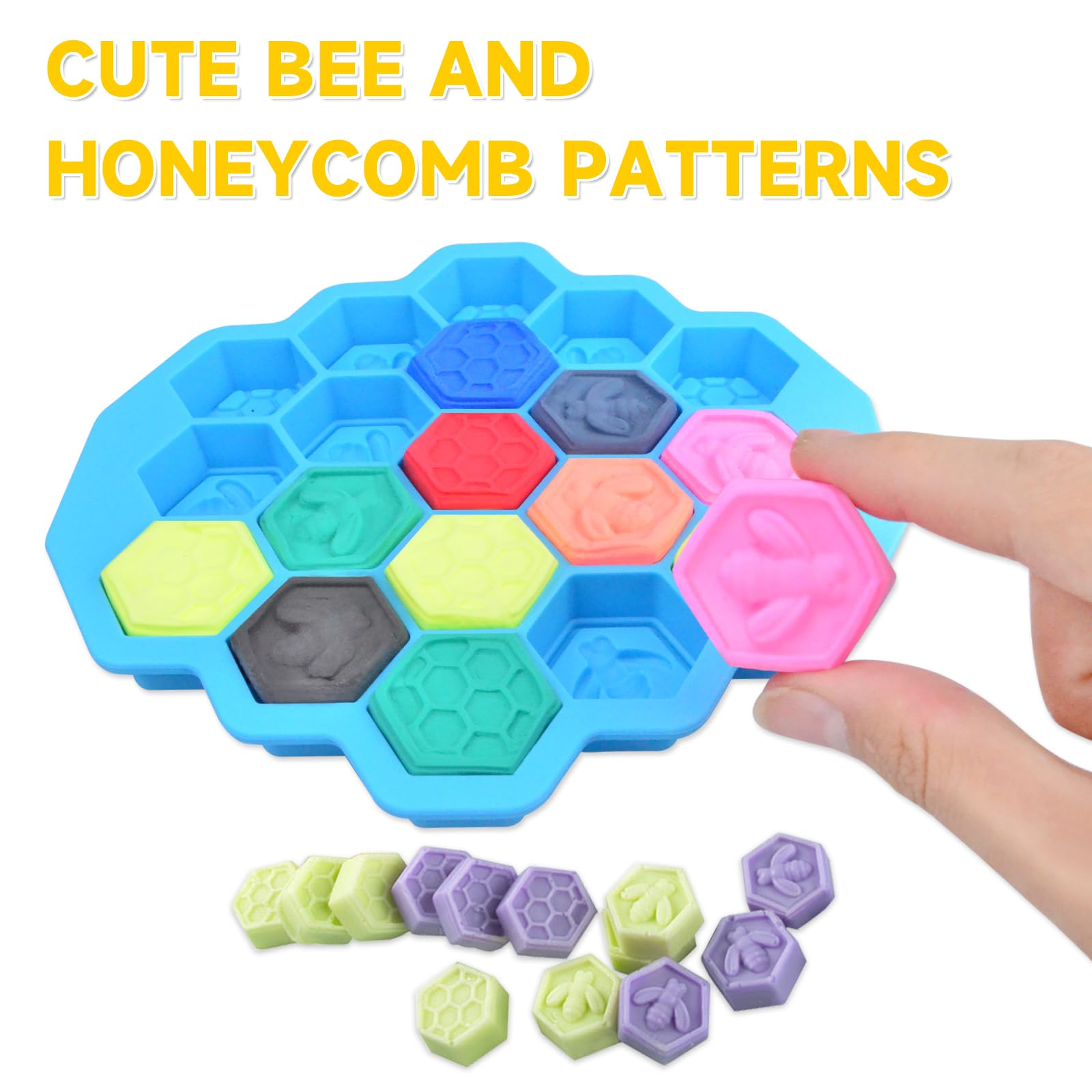XJMWXHFC bee-pattern silicone mold green close-up for candies