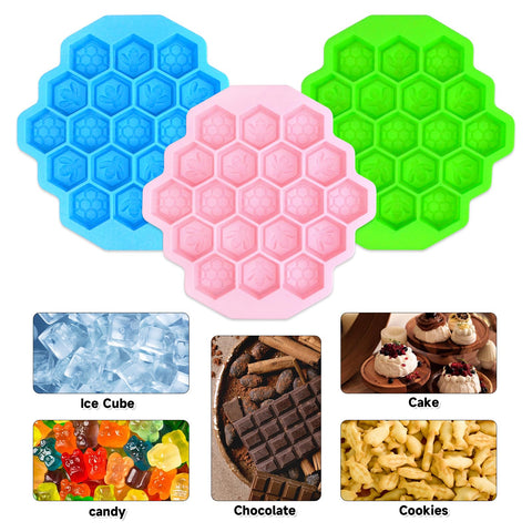 XJMWXHFC bee-pattern silicone mold pink close-up for shaped chocolates
