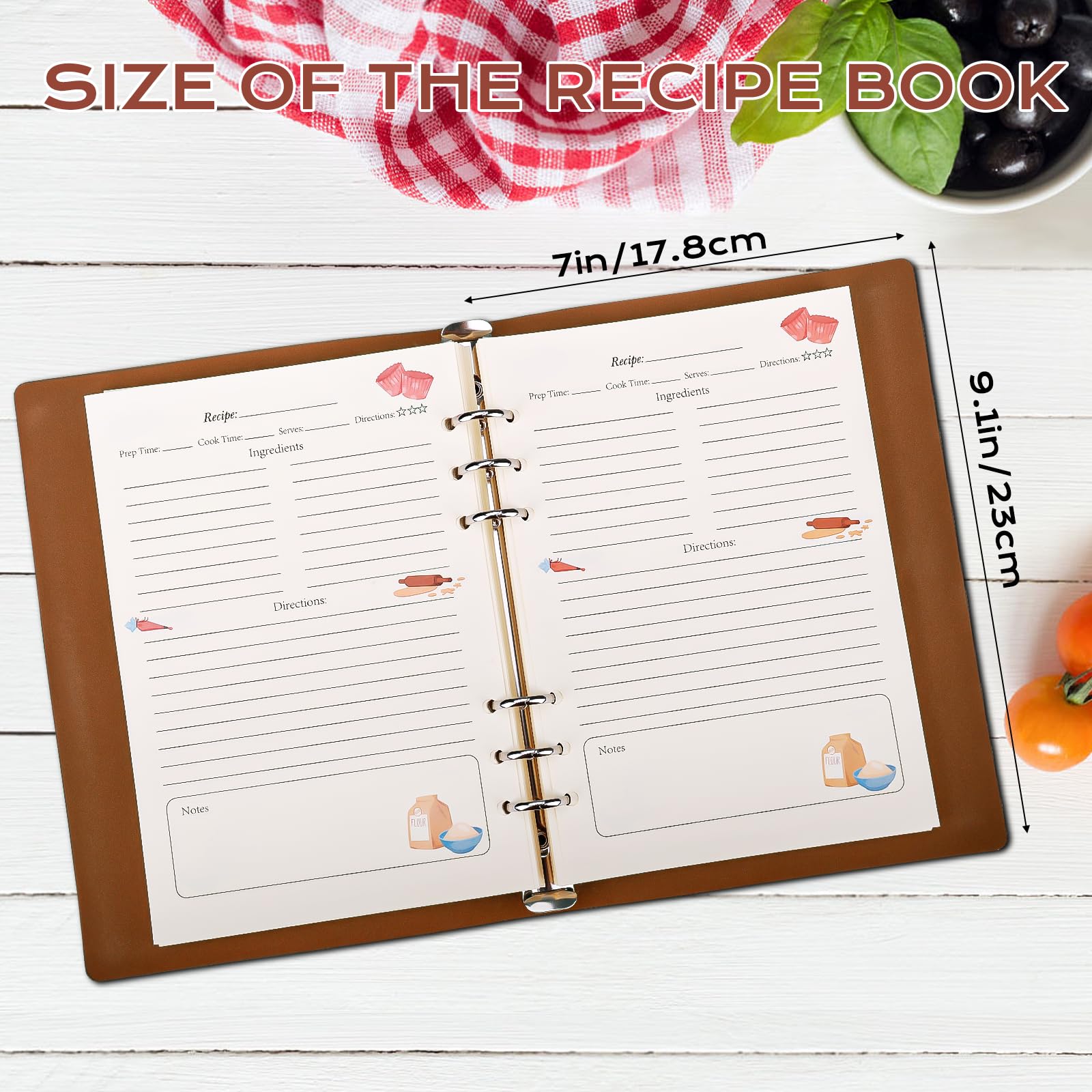 XKDOUS recipe book contents sheets for easy navigation