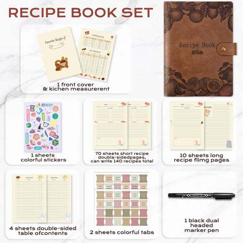 XKDOUS recipe book measurement page included for quick references