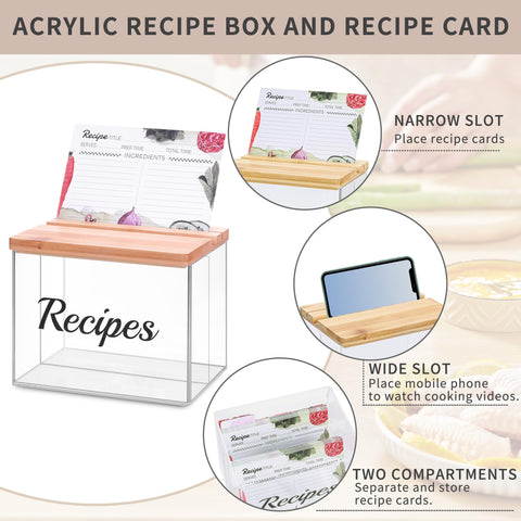 XKDOUS grooved slots keep recipe cards in use for easy cooking