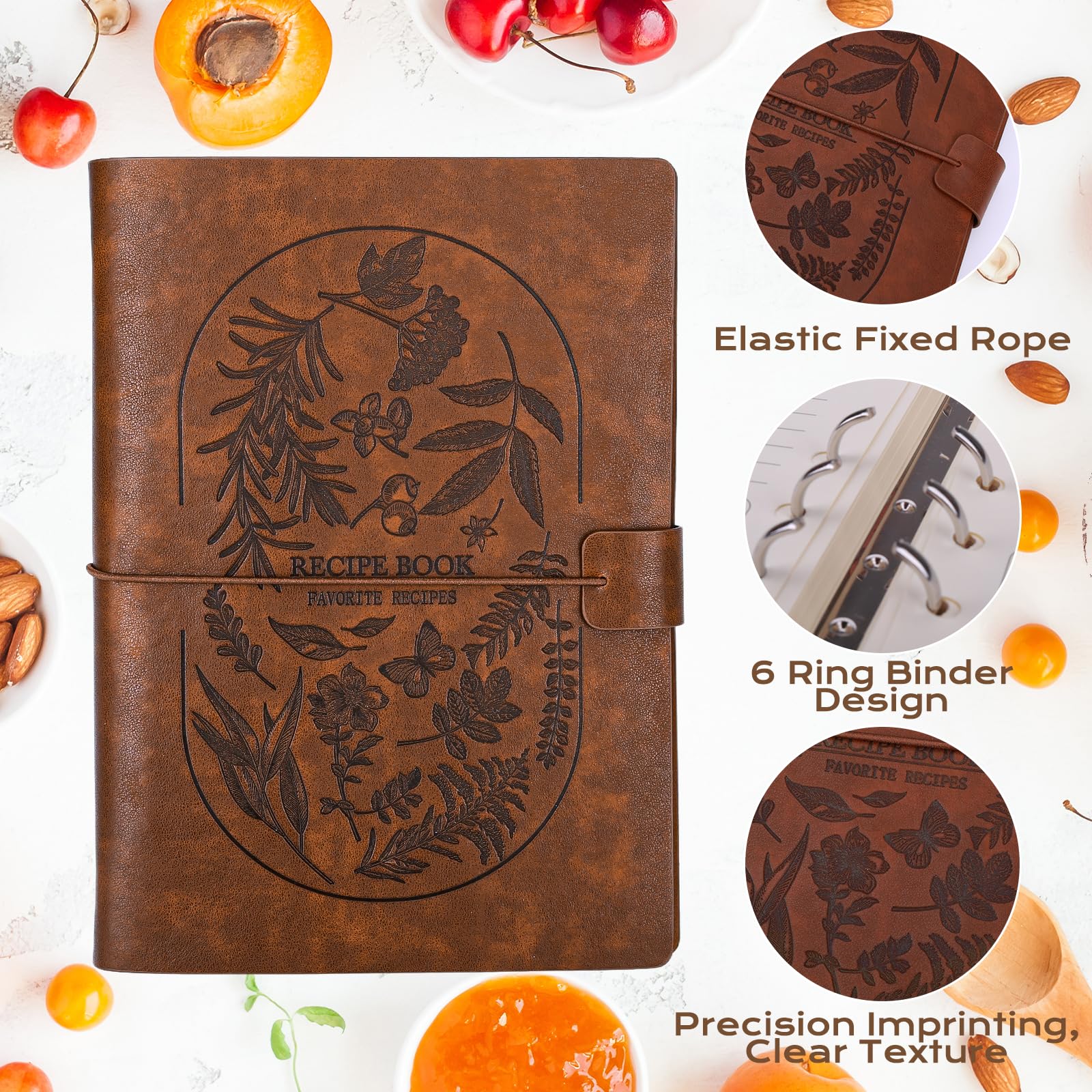 XKDOUS binder with stain-resistant surface keeps recipes pristine during cooking.