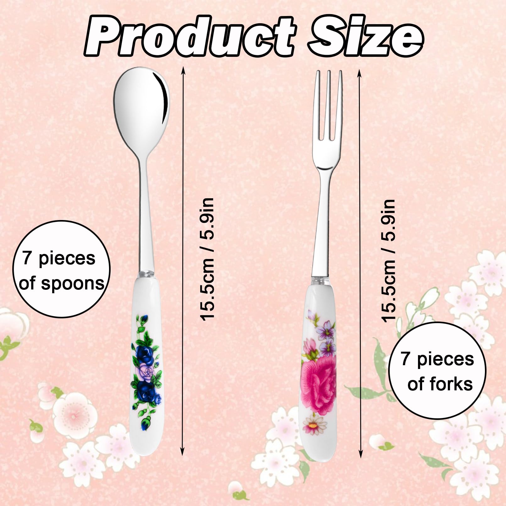 xlehoely 14-piece silverware set in stainless steel for home dining