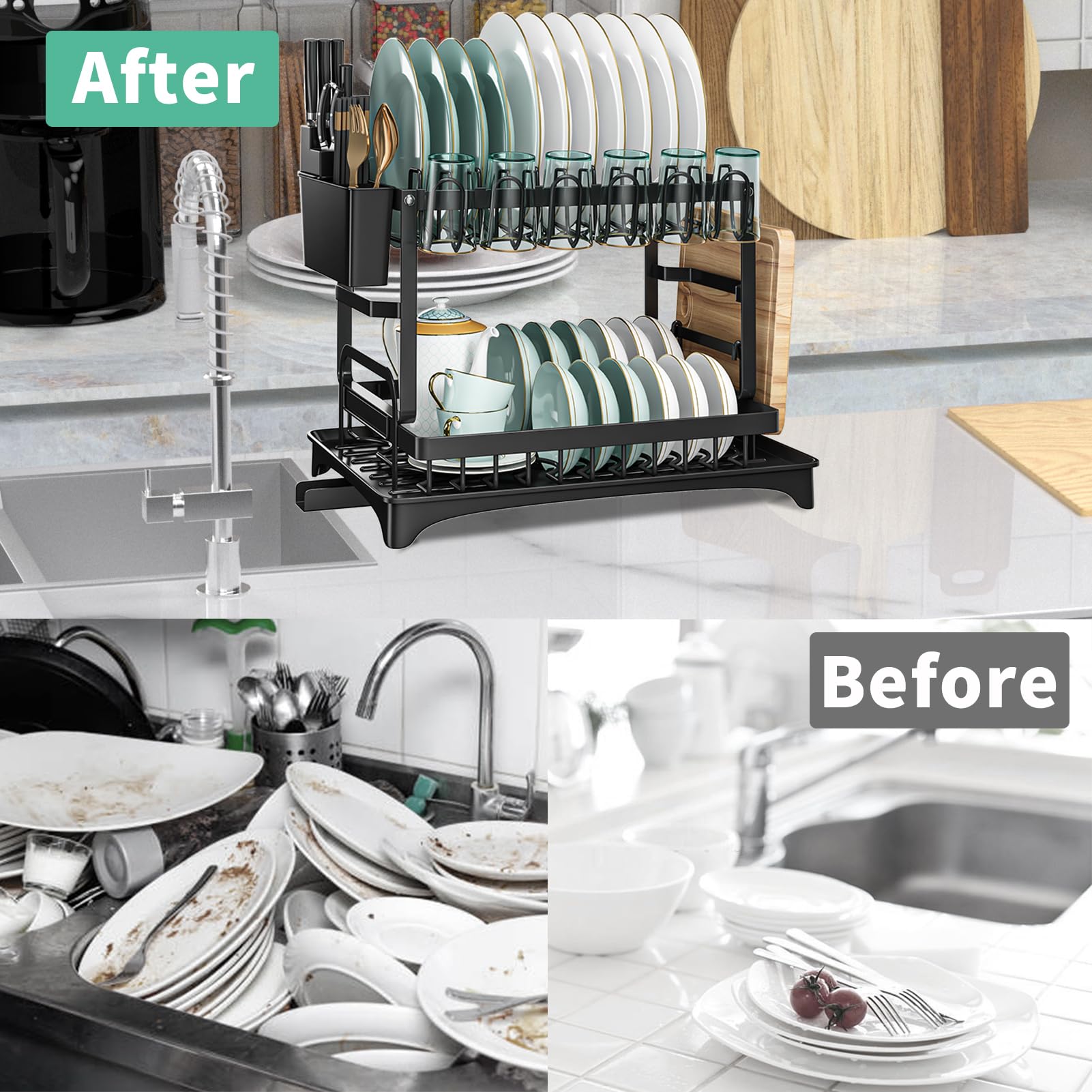 XLMYS rack with non-slip feet keeps it steady and prevents scratches.
