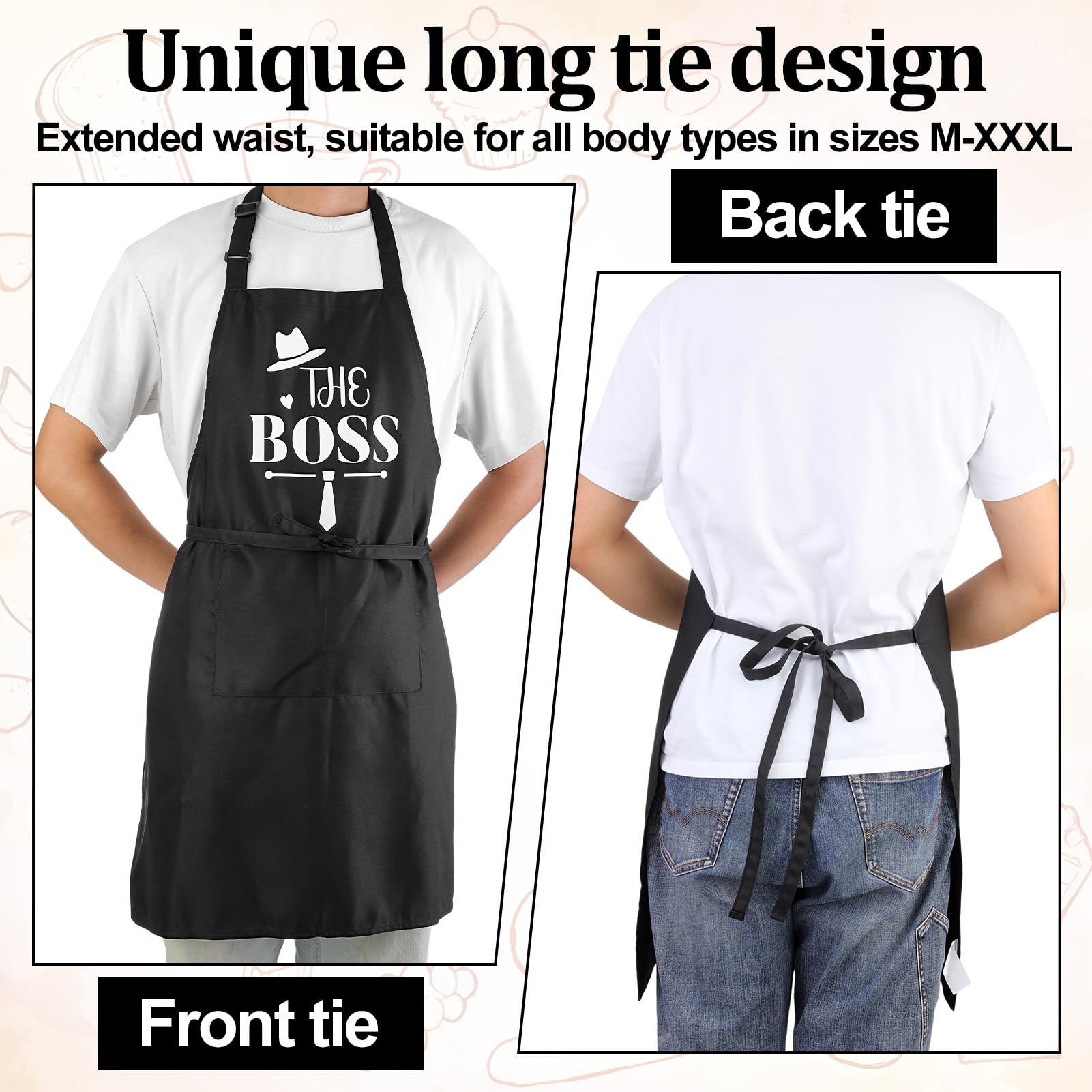 XLSXEXCL Adjustable neckstrap for a comfortable fit during long cooking sessions.
