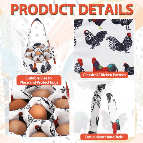 XLSXEXCL 12-pocket apron keeps eggs organized during collection.
