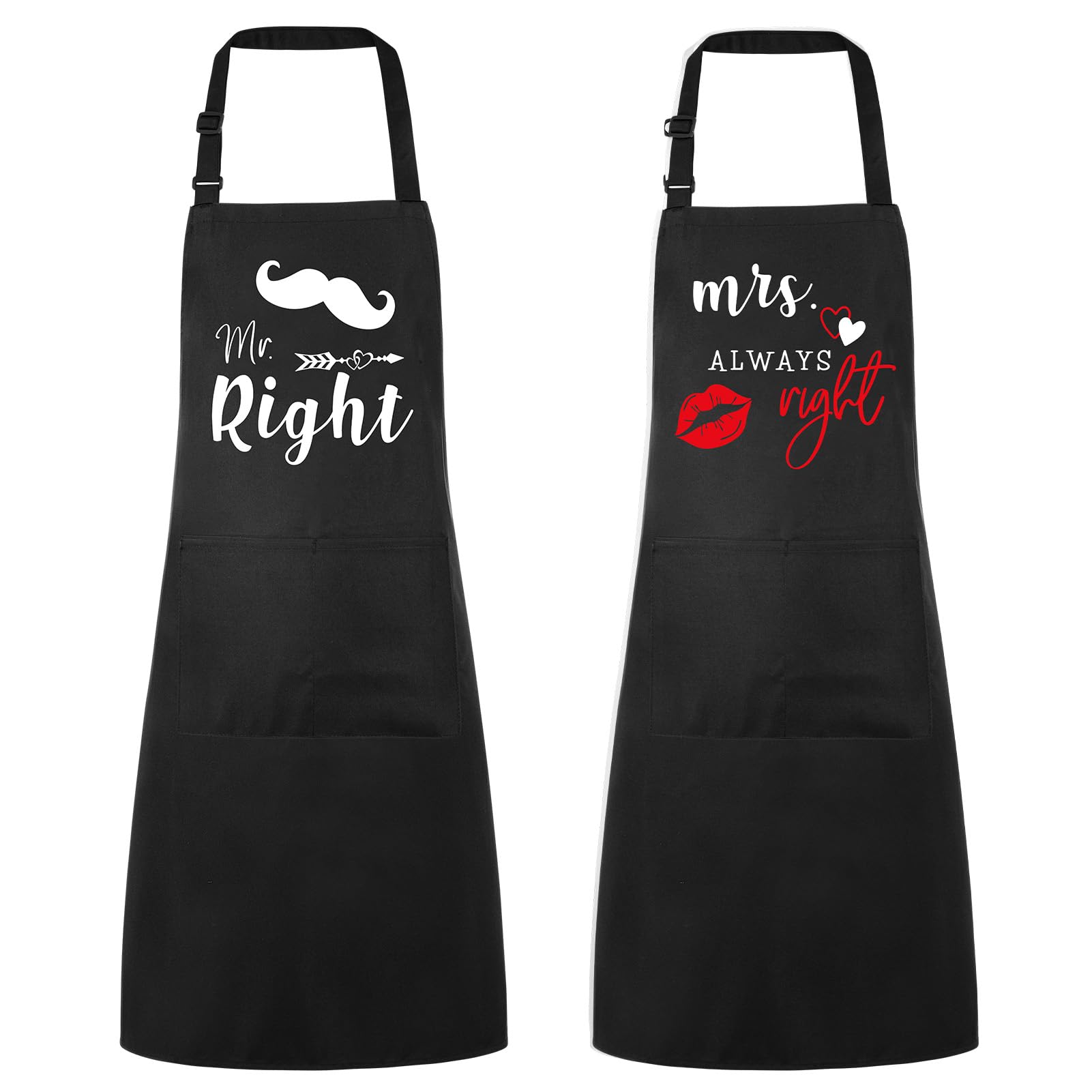 XLSXEXCL Mr Right apron keeps clothes clean with playful kitchen style.