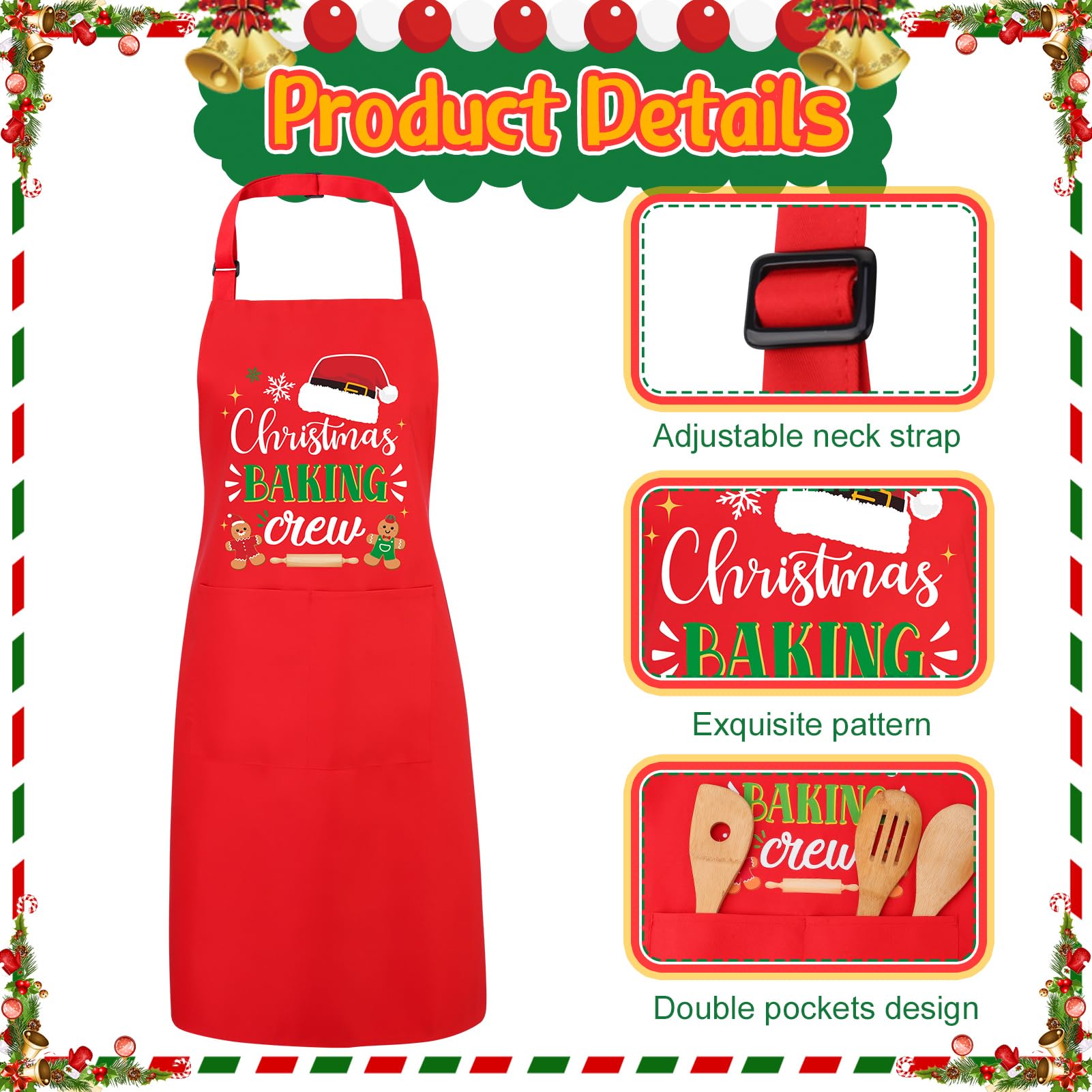 XLSXEXCL kids and adults aprons in two sizes for universal fit during holiday cooking