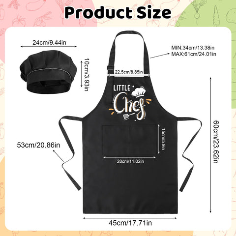 XLSXEXCL Little Chef apron pocket close-up showing two deep pockets.