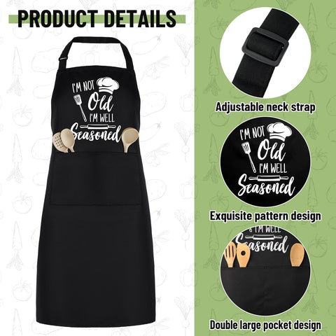 XLSXEXCL Plus Size Apron two pockets keeps tools within reach.