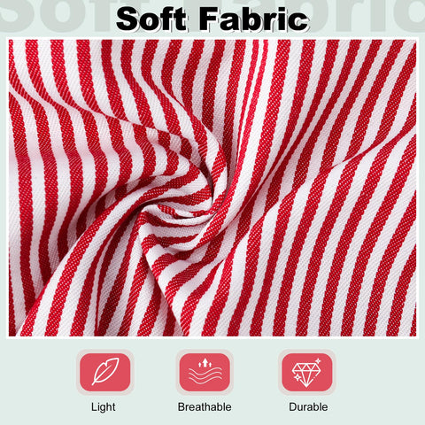 XLSXEXCL striped apron wearer setup emphasizes comfortable movement during chores.