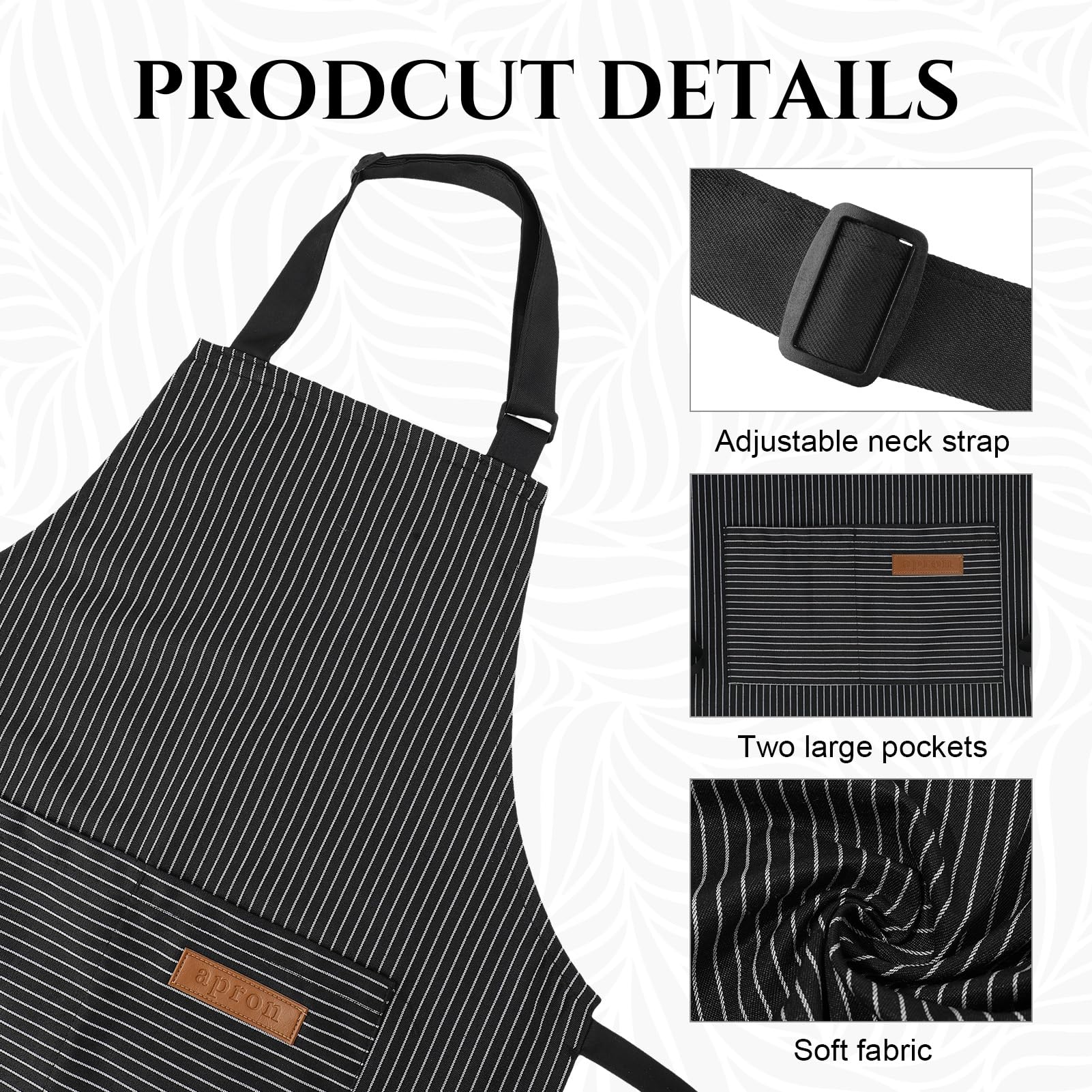 XLSXEXCL stripes kids apron back strap shows adjustable fit for growing children