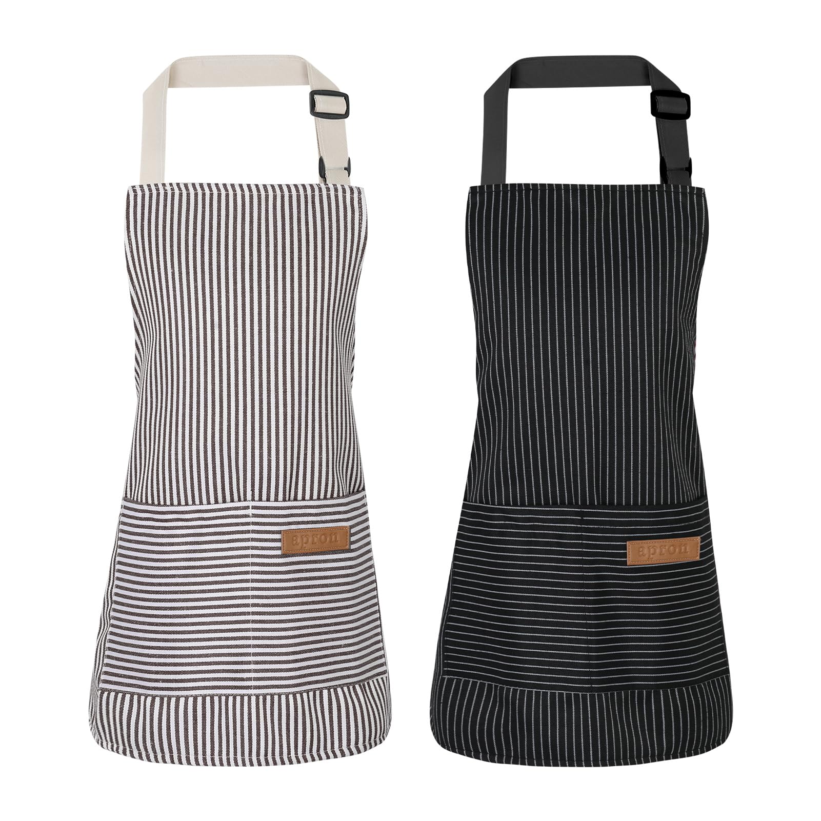 XLSXEXCL stripes kids apron front view protects clothes during cooking
