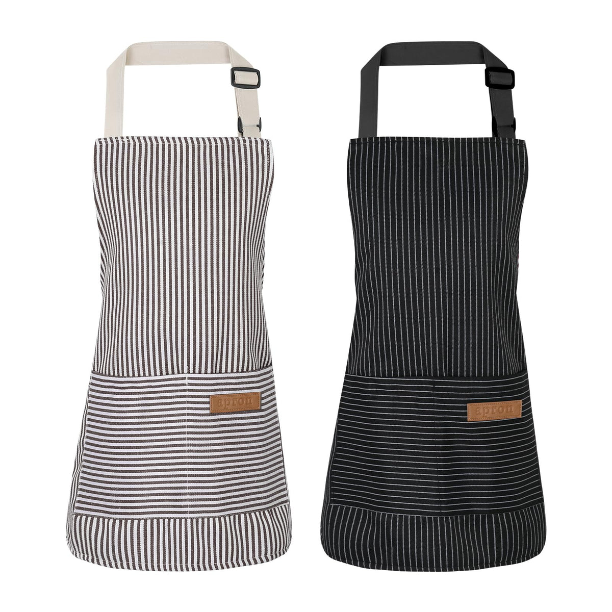 XLSXEXCL stripes kids apron front view protects clothes during cooking