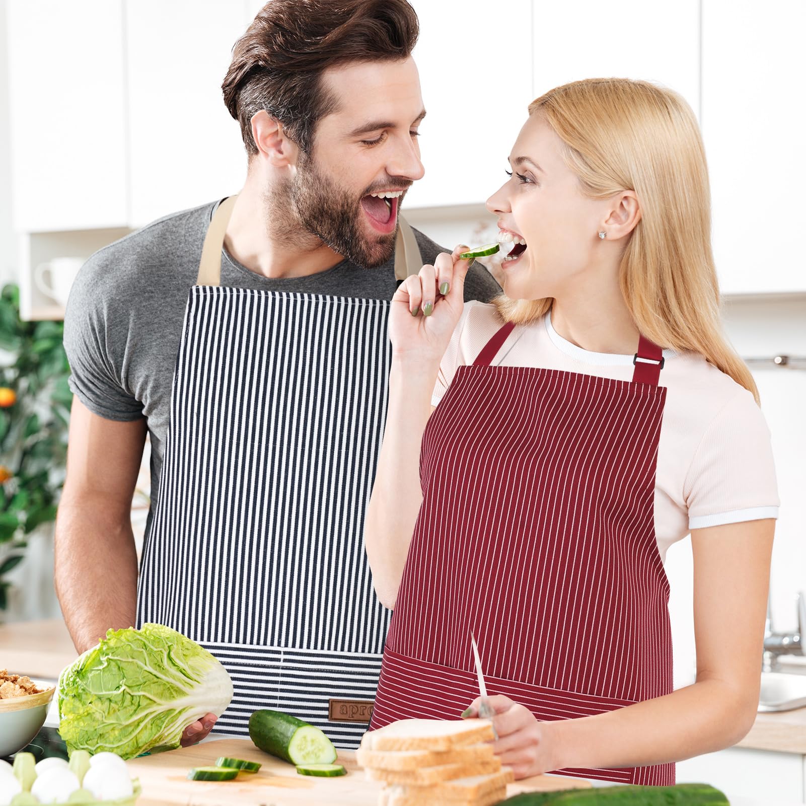 XLSXEXCL long waist ties secure the apron during tasks