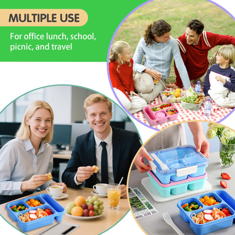 XMMEYU bento box blue kid use scenario for school or travel.