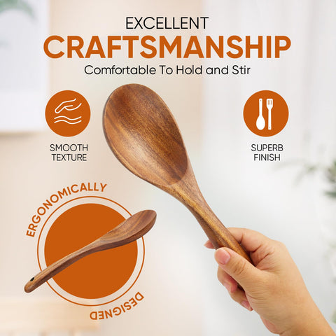 XMYYX EZuncle non-stick friendly wooden turner in action