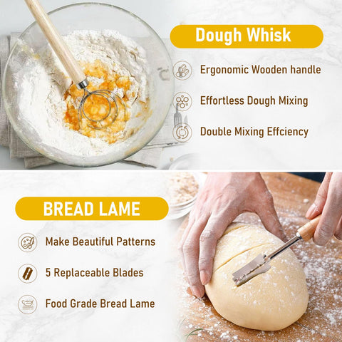 XOHUYD bread lame with five blades for precise scoring before bake