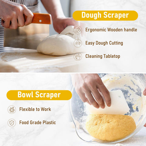 XOHUYD Danish whisk for smooth starter mixing and aeration