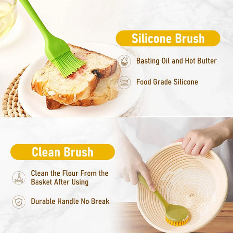 XOHUYD linen liner keeps dough clean and facilitates release