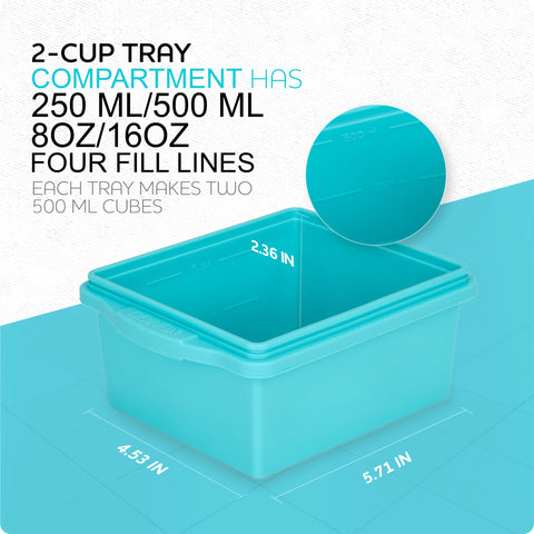 Xomoo stackable freezer trays saving kitchen space