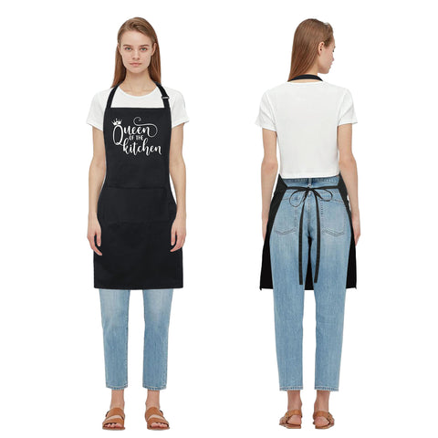 Xornis Queen of the Kitchen apron long ties offer versatile sizing for all body types
