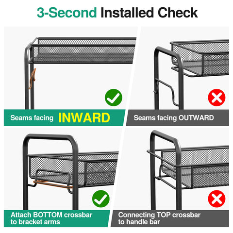 Xpatee two-tier rack design mounted beside a cabinet for efficient organization