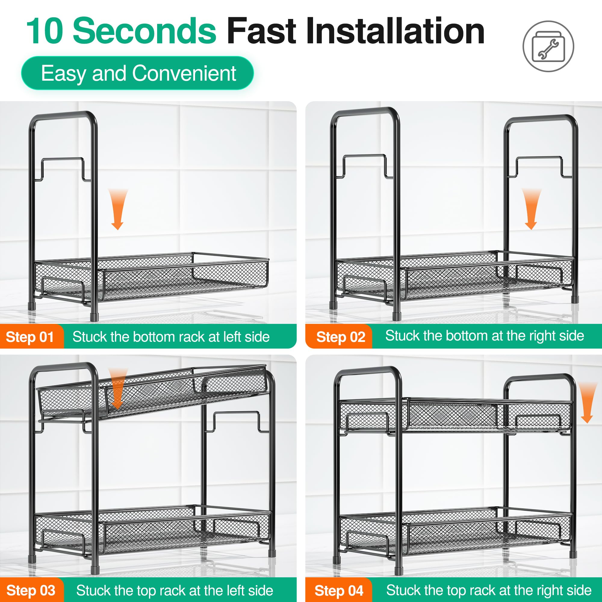 Xpatee Spice Rack two-pack providing compact, versatile storage in pantry and kitchen