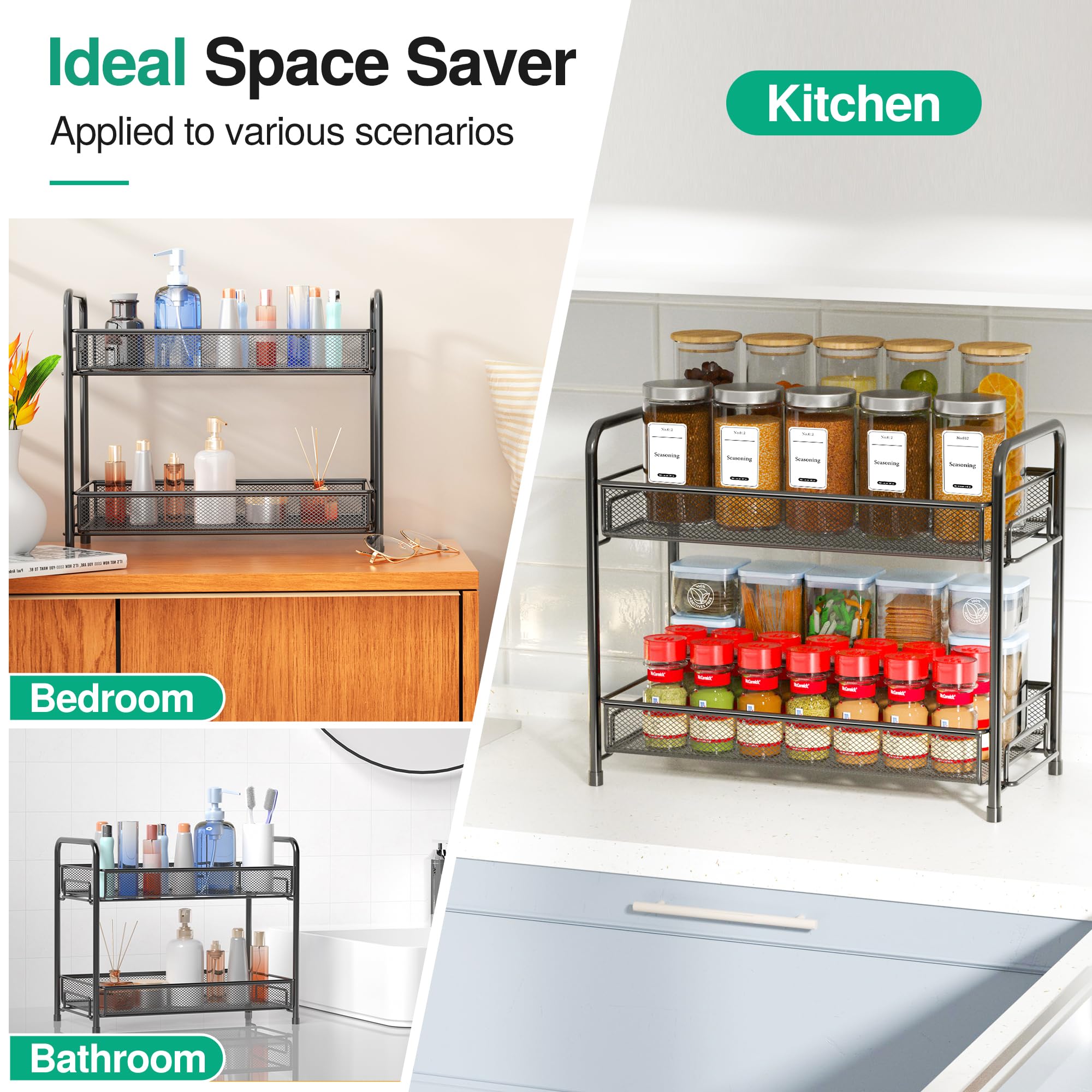 Xpatee Spice Rack with rust-proof coating for durable daily use