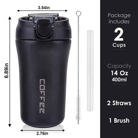 XPIY 400ml capacity mug ideal for daily commute.