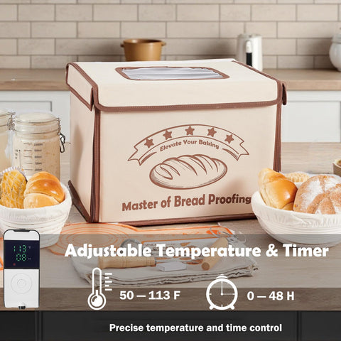 XPLI bread proofing box temperature control dials for precise dough proofing