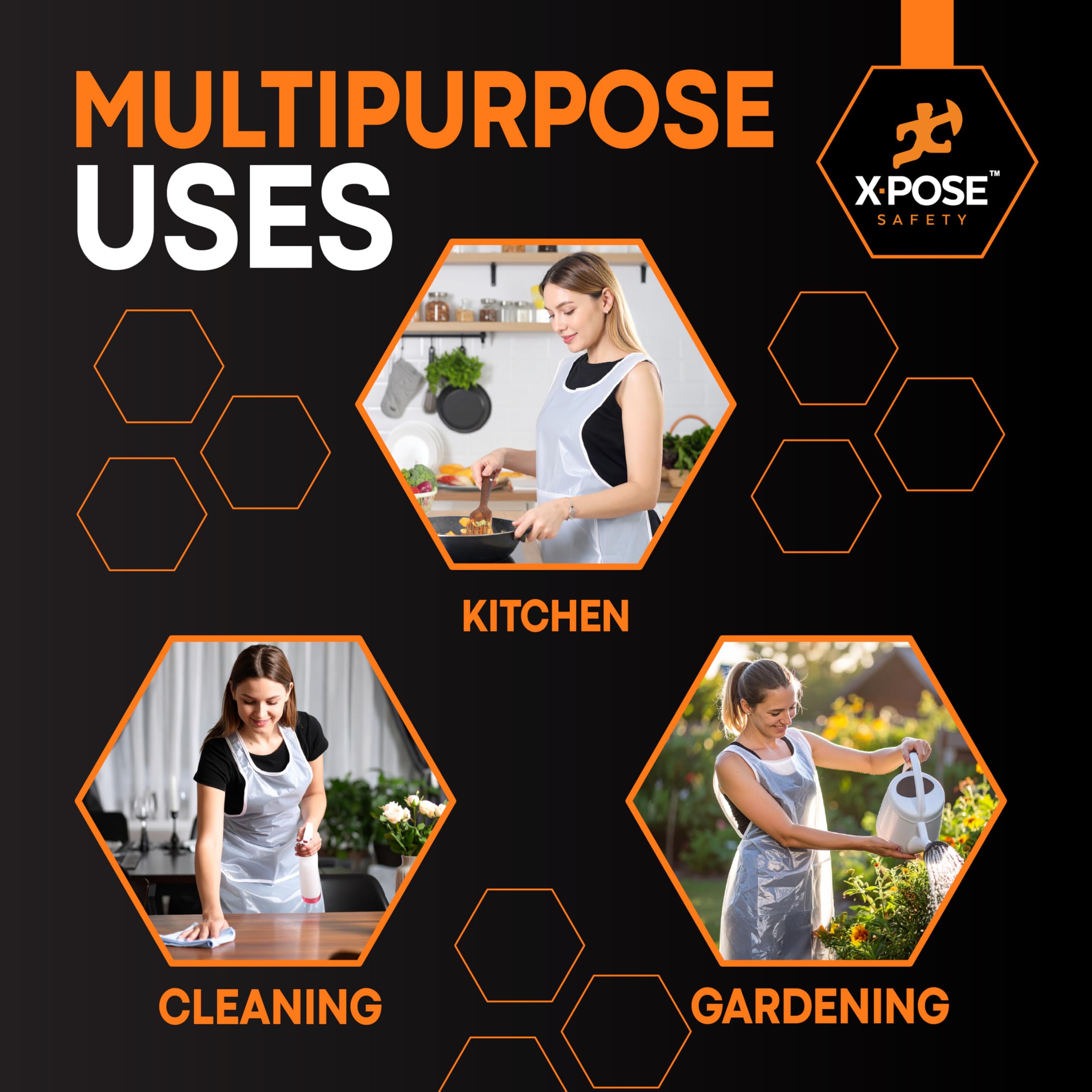 Xpose Safety 100 White Apron painter's protection during messy projects.