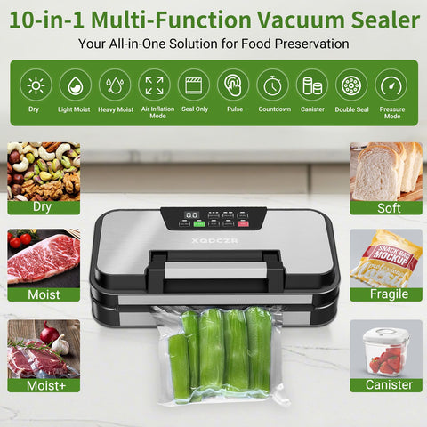 XQDCZR double heat seal provides stronger, longer-lasting bags for leftovers.