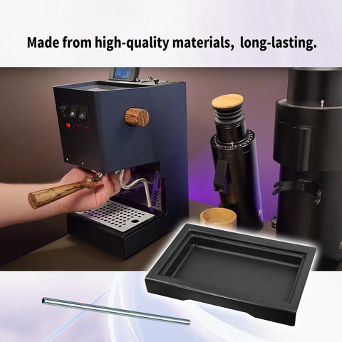 Full package includes black ABS tray and long stainless steel tube.