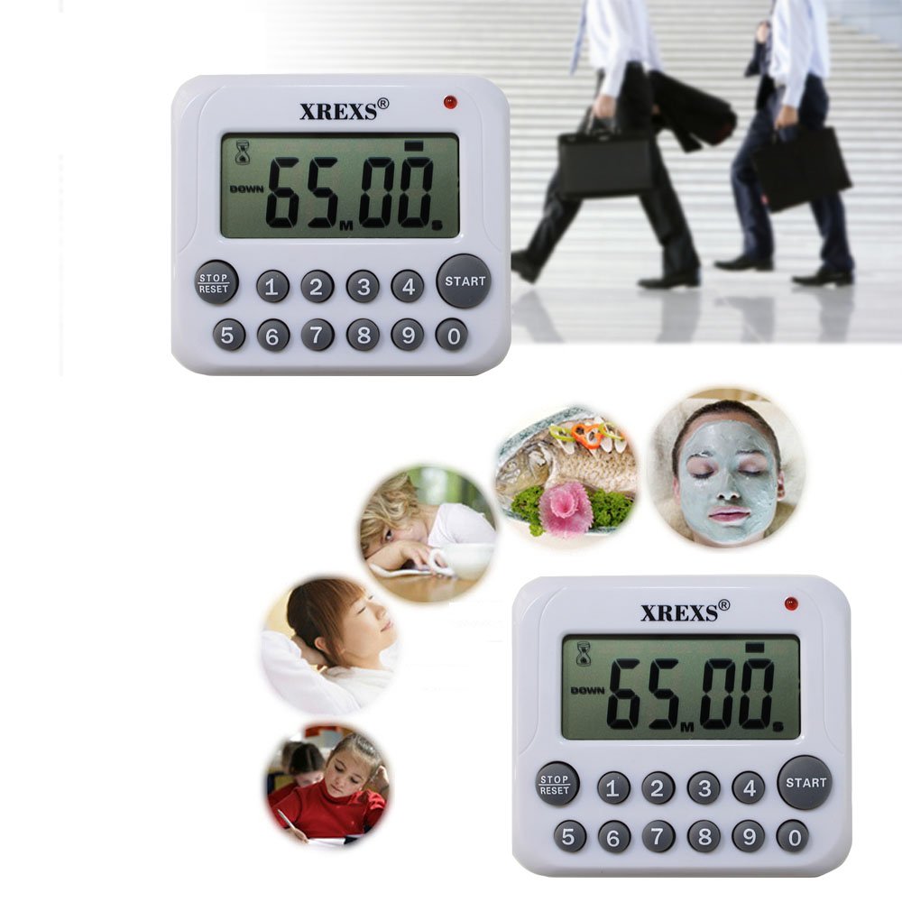 XREXS timer with large display stays easy to read from across the room.