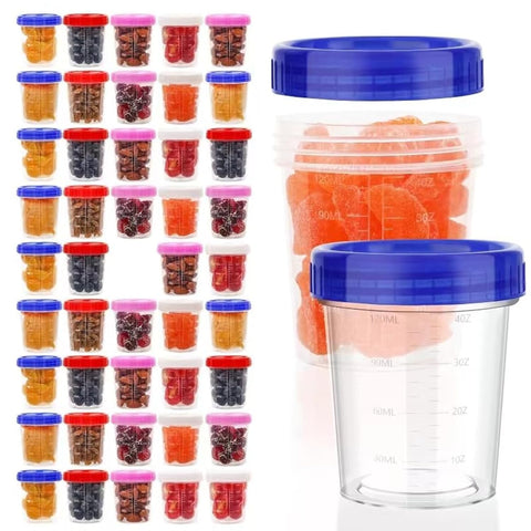 XSEINO 24-pack 4oz containers with lids for meal prep and freshness
