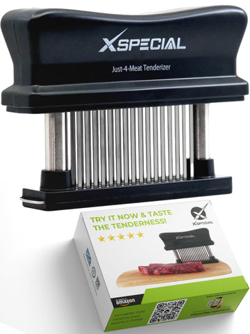 XSpecial Meat Tenderizer with 48 blades for deeper tenderness and even flavor.