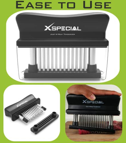 XSpecial 48-blade design provides precise tenderizing for consistent results on beef and chicken.