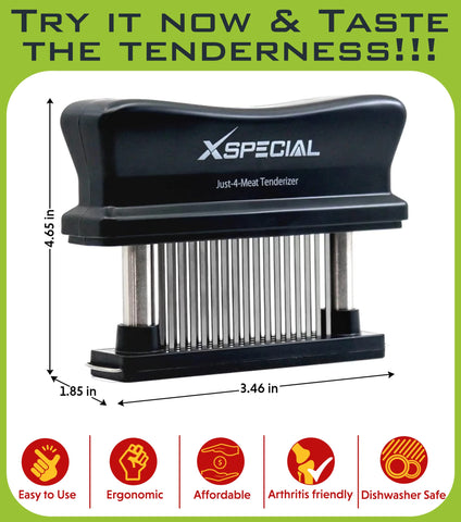 XSpecial channels for marinades help flavors reach deeper into the meat.