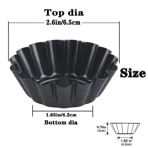 Xstronq mini tart pans 2.6inch with nonstick coating for easy release.