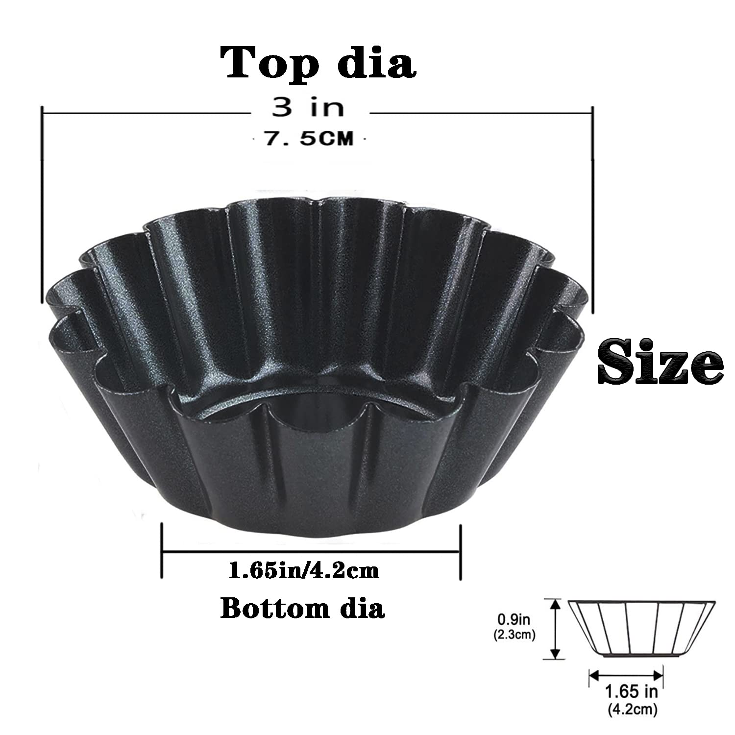 Xstronq mini tart pans with nonstick coating release cleanly.